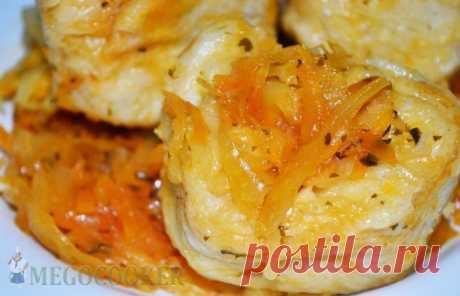 Штрудли с квашеной капустой и мясом в мультиварке — MEGOCOOKER