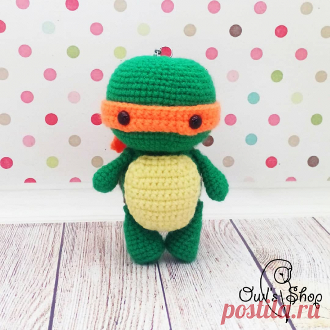 СХЕМА вязания черепашки-ниндзя амигуруми #схемыамигуруми #амигуруми #вязанаяигрушка #игрушкикрючком #вязанаячерепаха #amigurumipattern #crochetpattern #amigurumiNinjaTurtle #crochetNinjaTurtle