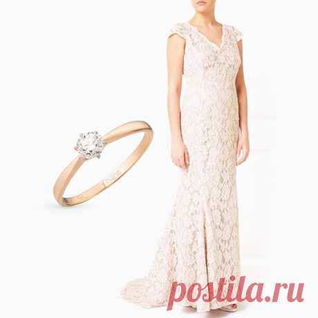 Обручальное кольцо и свадебное платье – 6 стильных сочетаний