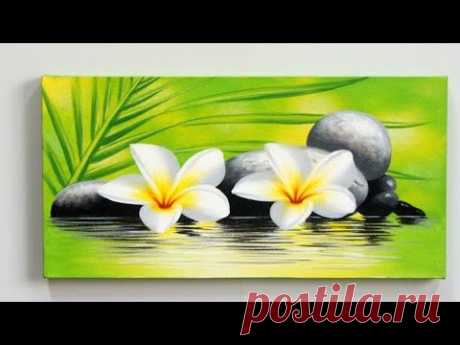 step by step acrylic painting on canvas for beginners || Nature scenery painting || easy panting