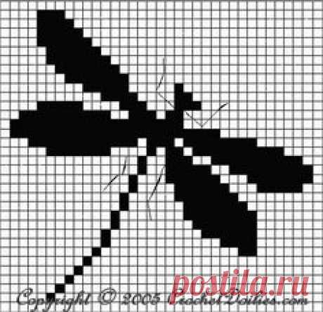 Libelle, Strickmuster