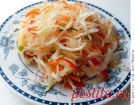 Маринованная капуста с болгарским перцем быстрого приготовления. Видеорецепт
