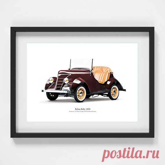 Rolux Baby 1950 – Retro Car Print for Boys – Kids Room Decor – Teeny cars | Decor for kids