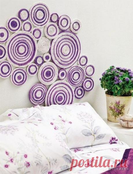 Декоративные узоры на стену из газетных трубочек своими руками » Креативные поделки своими руками из подручных средств, для праздников, подарков, интерьера