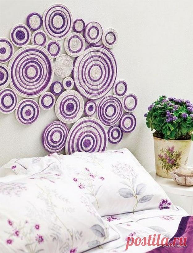 Декоративные узоры на стену из газетных трубочек своими руками » Креативные поделки своими руками из подручных средств, для праздников, подарков, интерьера