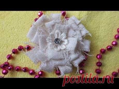 как сделать цветы из ткани своими руками за 5 мин