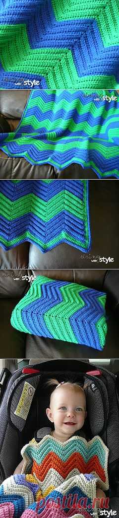 String With Style: Chevron Love Afghan
