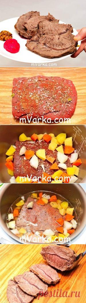 Мясо тушеное в мультиварке с овощами