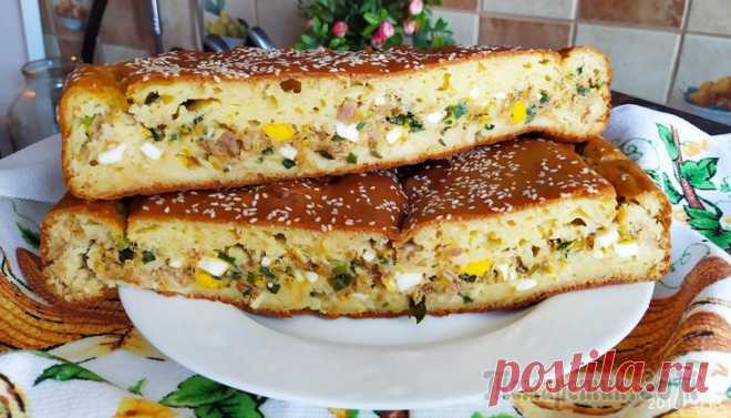 Восхитительный рыбный пирог с яйцами и зеленью