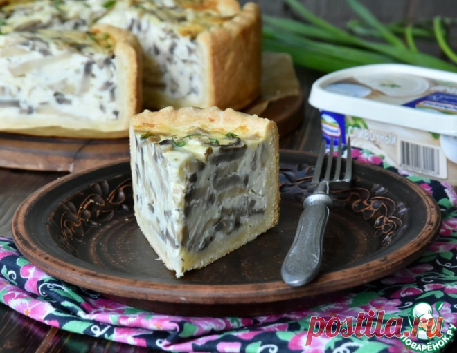 Сырный пирог с грибами – кулинарный рецепт