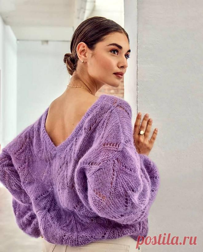 Пуловер спицами с открытой спинкой BETH https://weknit.ru/pulover-spiczami-s-otkrytoj-spinkoj-beth/