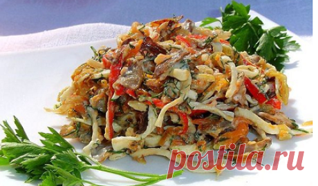 Салат из крабовых палочек без майонеза..
