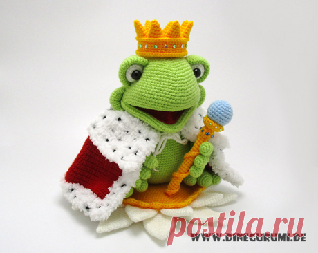 Häkelanleitungen - Frosch König Häkelanleitung - ein Designerstück von Dinegurumi bei DaWanda
