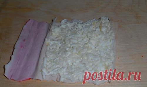 Супер-закуска из фаршированных крабовых палочек