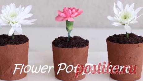 ДЕСЕРТ "ЦВЕТОЧНЫЙ ГОРШОК".
⠀
Это простоя потрясающая идея! Лёгкая в исполнении и в то же время вкусная, а главное очень праздничная. Таким десертом-подарком можно порадовать кого угодно - подругу, маму или, например, любимую учительницу. Можно использовать как живые цветы - совместить и десерт и букет, так и подключить фантазию и украсить горшок цветами из крема.
⠀
- Ингредиенты

молочный шоколад - 300 гр.,
сливки 33% - 240 мл.,
сливочный сыр - 225 гр.,
ванильный экстракт ...