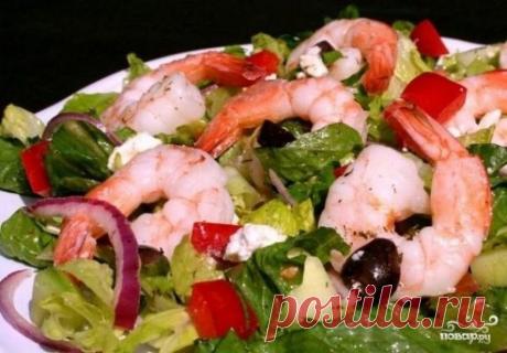 Салат с креветками и рыбой | Выживи сам