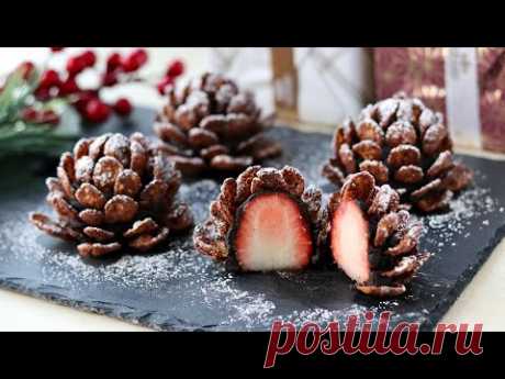 Съедобные рождественские шишки🎄Нет трудностей！Простые ингредиенты！Нет духовки！ | Cong Cooking