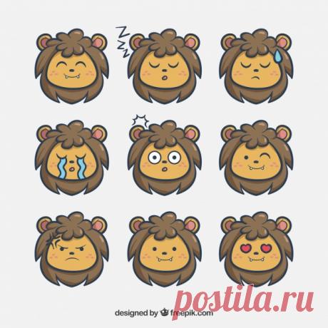 Пакет красивых смайликов льва Более миллиона свободных векторов, PSD, фотографии и бесплатные иконки. Эксклюзивные халявы и все графические ресурсы, которые необходимые для ваших проектов
