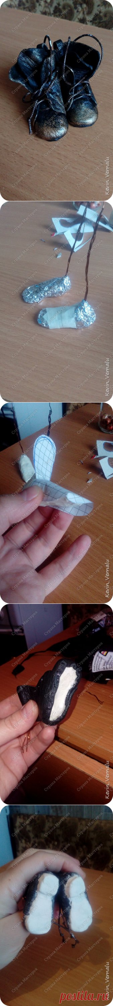 Ботинки,которые не снимаются для самодельных кукол. | Страна Мастеров