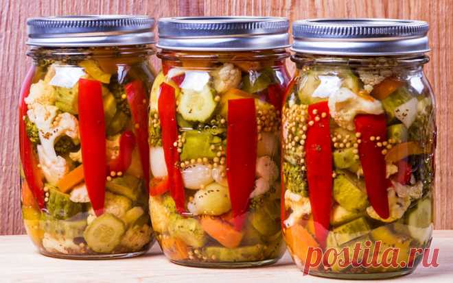 Вкусное овощное ассорти на зиму без стерилизации