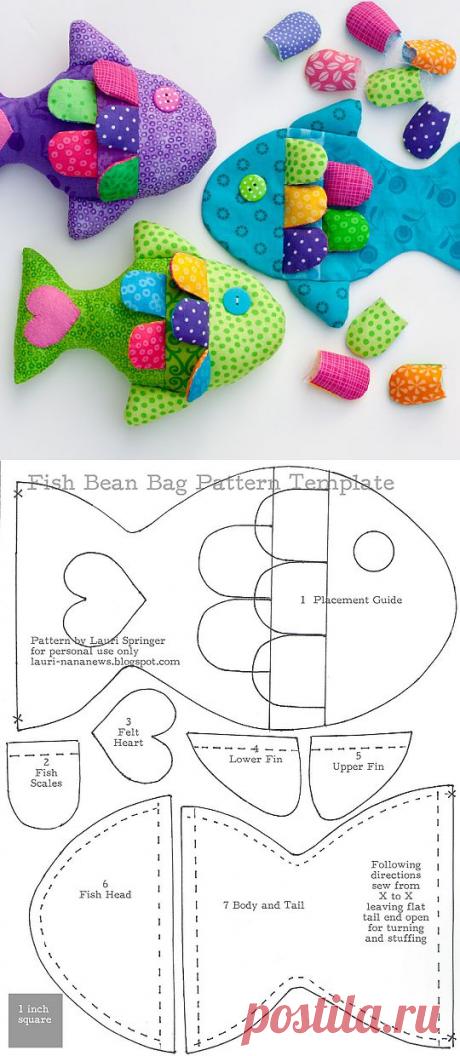 Шьем игрушки для малышей. РАДУЖНЫЕ РЫБКИ. Мастер класс