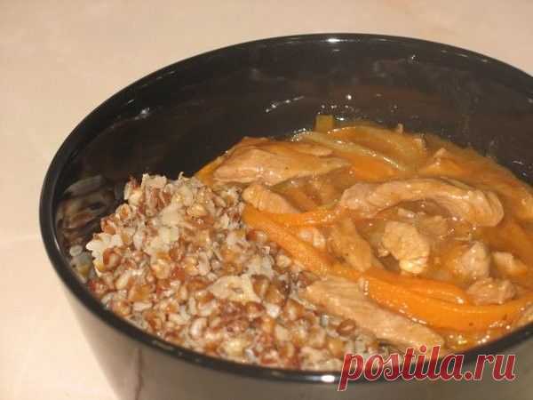 Гречневая каша с мясной поджаркой - Рецепты