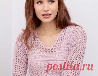 Туника с чередованием узоров - схема вязания крючком. Вяжем Туники на Verena.ru Схема и описание вязания крючком туники с чередованием узоров из журнала «Маленькая Diana» 5/2015