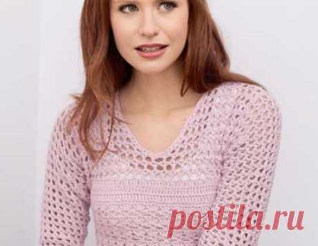 Туника с чередованием узоров - схема вязания крючком. Вяжем Туники на Verena.ru Схема и описание вязания крючком туники с чередованием узоров из журнала «Маленькая Diana» 5/2015