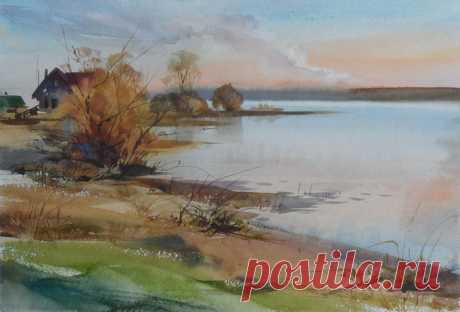 Илья Ибряев. Акварель.