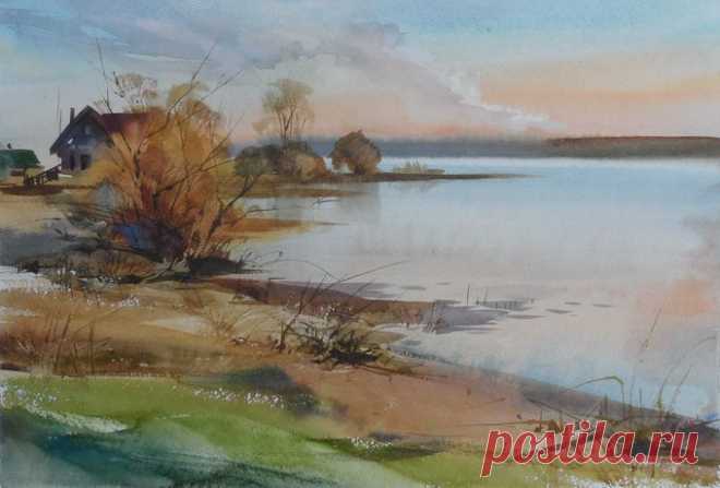 Илья Ибряев. Акварель.