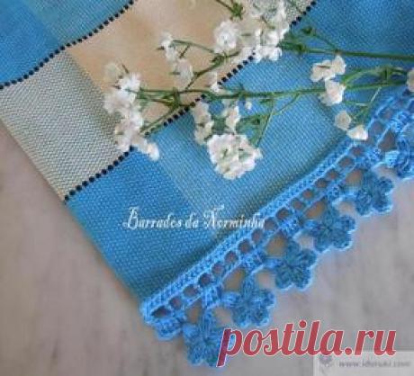 Необычная обвязка края Цветочек - Idaruki.ru сайт для рукодельниц, рукоделие, вышивки, ручная