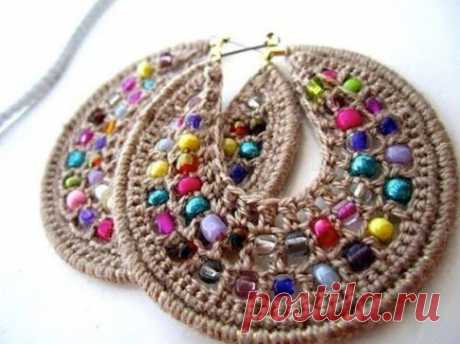 Prácticas Ideas para el Hogar...: Pendientes en Crochet paso a paso