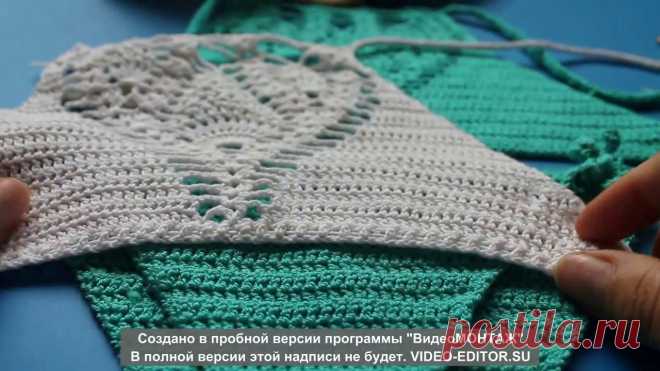 Модный купальник- кроптоп для девочки крючком! Всем привет! В этом Мк я  рассказываю и показываю как связать детский модный купальник на 5-6 лет крючком , подойдет для начинающих, и для опытных мастеров и...