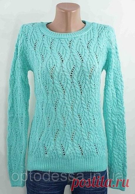 Пуловер красивым узором со схемой. Схема вязания пуловера спицами | Домоводство для всей семьи.