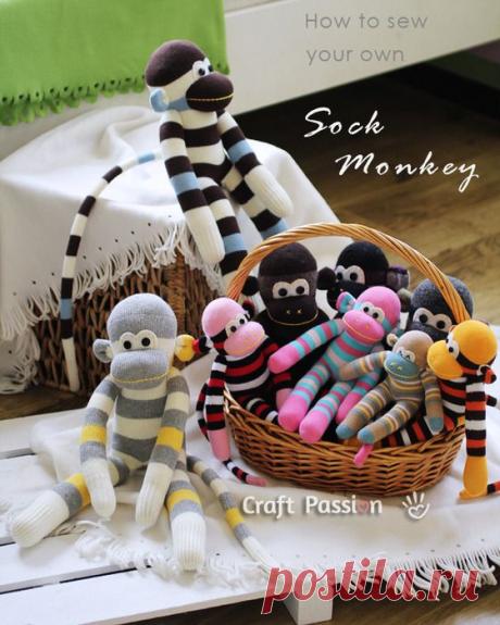 Обезьянка из носков. Мастер — класс