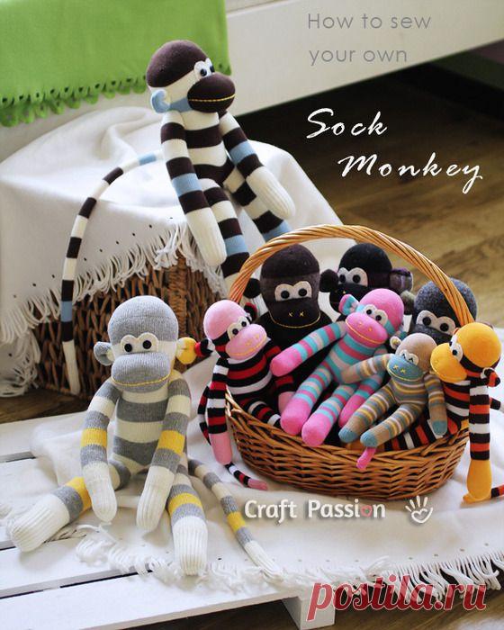 Обезьянка из носков. Мастер — класс