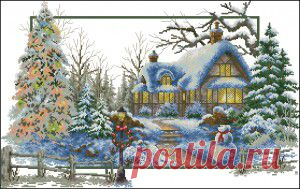 Вышивка домик схема. Вышивка крестом бесплатные схемы зима | Все о рукоделии: схемы, мастер классы, идеи на сайте labhousehold.com