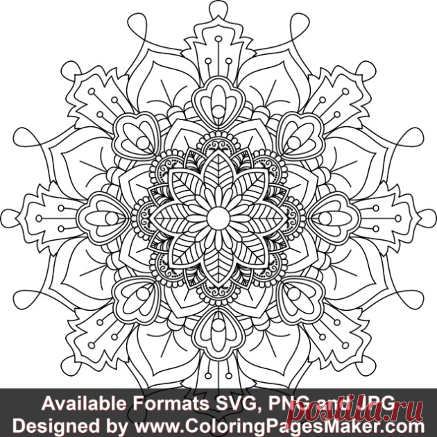 SVG Mandala Art #165 &#8211; ColoringPagesMaker
