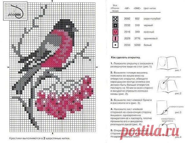 Различные схемы снегирей спицами — DIYIdeas