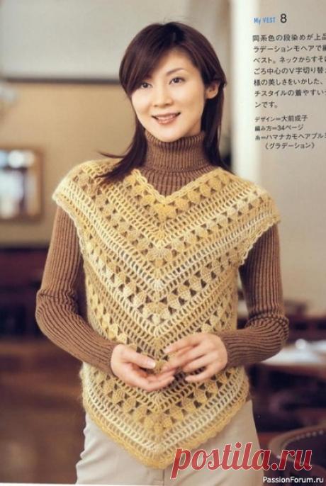 Жилет крючком