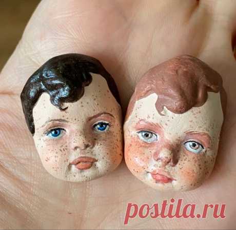 Личики для ватных игрушек.