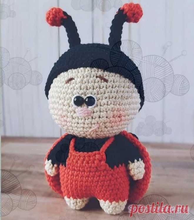 Малышка Божья Коровка крючком. Амигуруми схемы и описания. Автор: @soft.toy.for.joy | IRINELY.ART