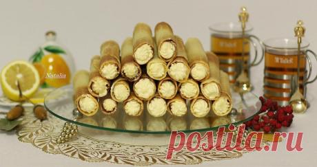 Трубочки с кремом.