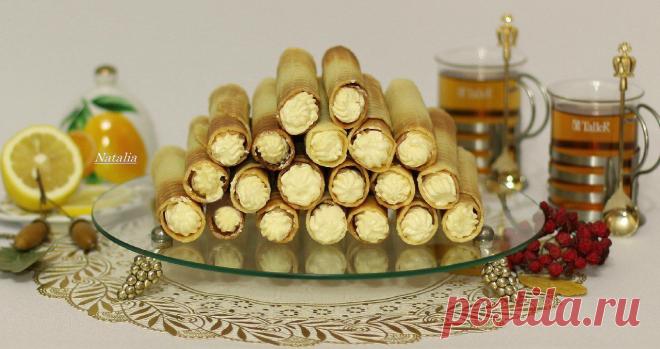 Трубочки с кремом.