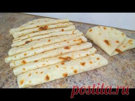 Тонкий Лаваш на сковороде! Такой в магазине не купишь! Лучший рецепт!