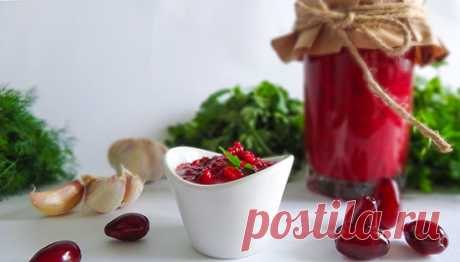 Соус из кизила (Cornelian Cherries Sauce ). Соусы из кизила представлены во многих национальных кухнях, этот приготовлен по грузинскому рецепту. Соус получается нежным, словно мусс. Он станет для удивительным вкусовым открытием! Попробуйте его с мясом, птицей или рыбой. 
Будем признательны за "Спасибо)"