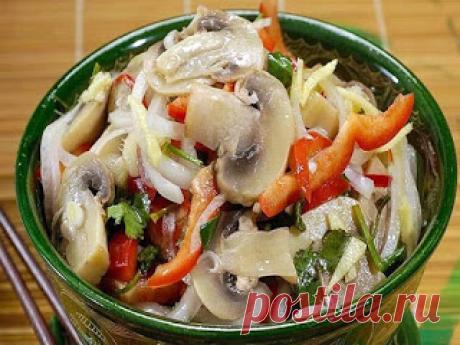 Самые вкусные рецепты: Шампиньоны по-корейски