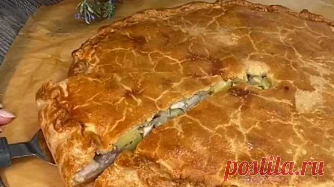 Пирог с курицей и кaртофелем