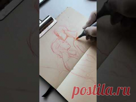 Скетч красным карандашом . #artist #artwork #sketching #sketch