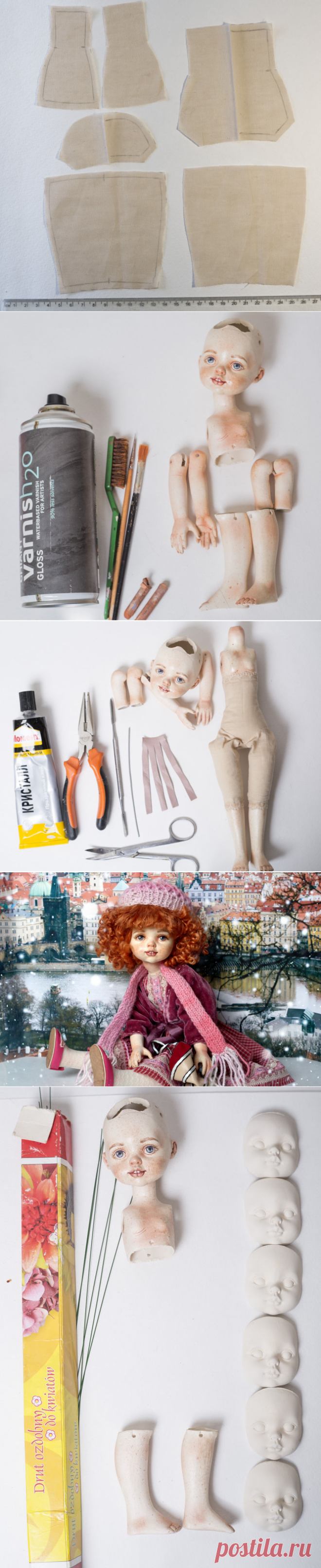 Создаем куклу в смешанной технике..